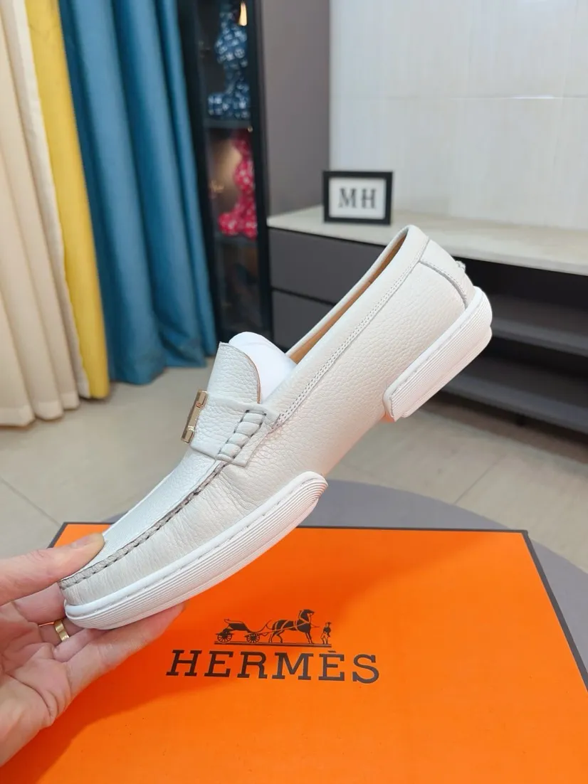 Men's shoes 💰458🌹🌹Niuli "HERMES" Hermès business leather shoes, original factory configuration, original imported cowhide upper + luxury hardware logo + fully imported original customized cowhide lining, sole: rubber wear-resistant outsole, difficult craftsmanship, original factory follow-up goods, 🔍🔍high quality code number: 38-44 45 can be customized
